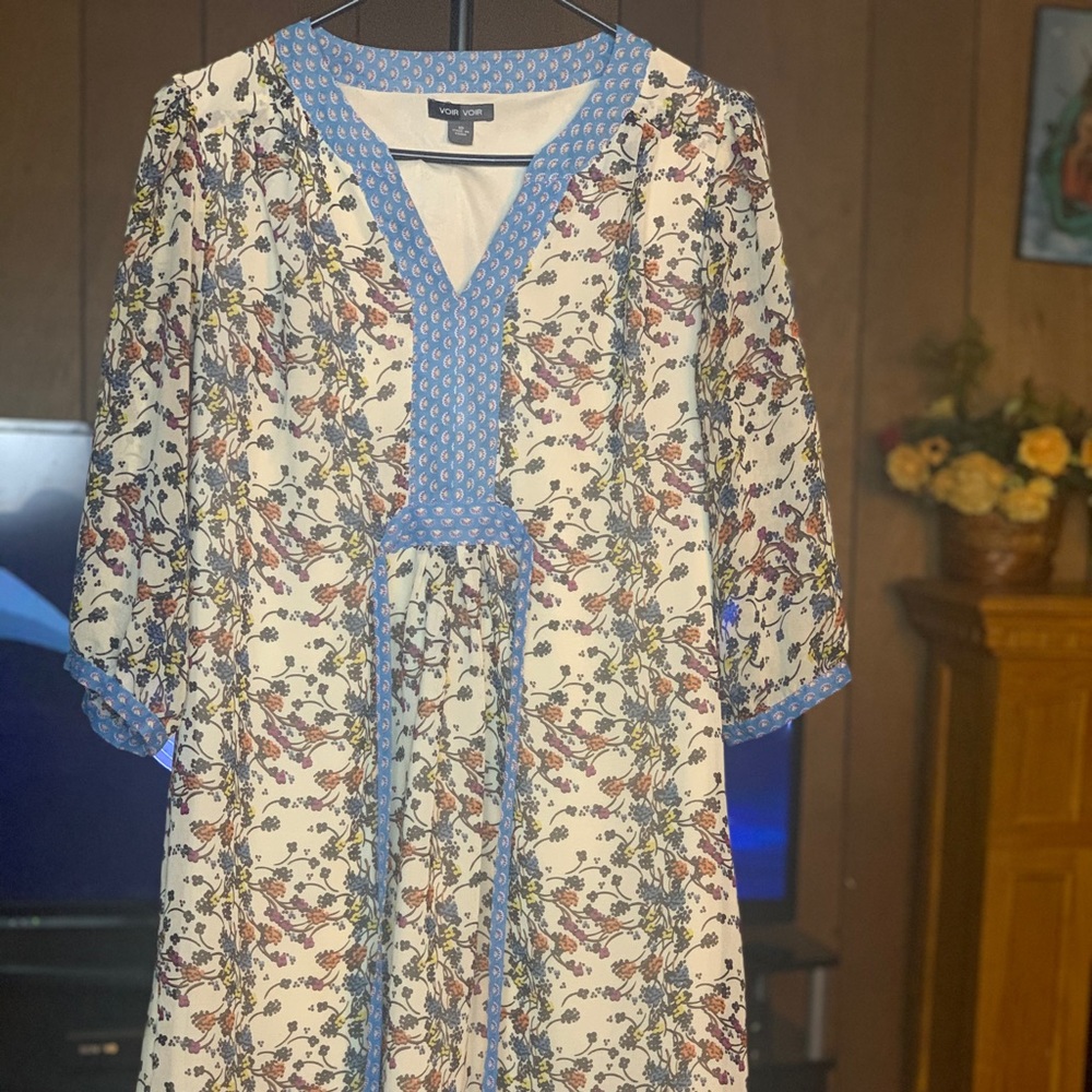 Floral Picnic Dress , Mid sleeve